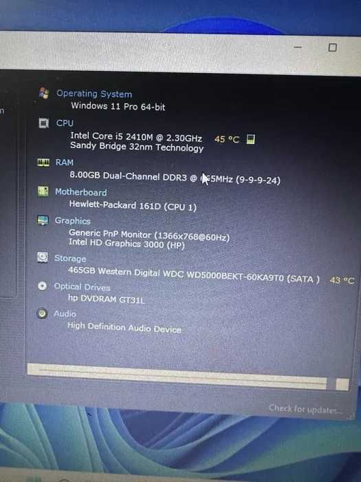 Laptop Hp ProBook 6560b Intel core i5,windows 11,pachet office