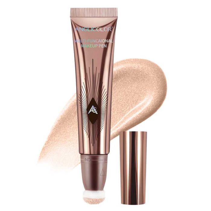 Iluminator facial Angefarge, reflectorizant, natural auriu, 12 ml