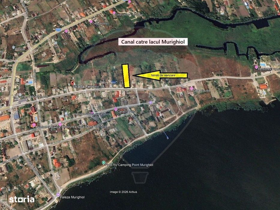 Teren  pensiune de vanzare  Delta Dunării  Murighiol Tulcea