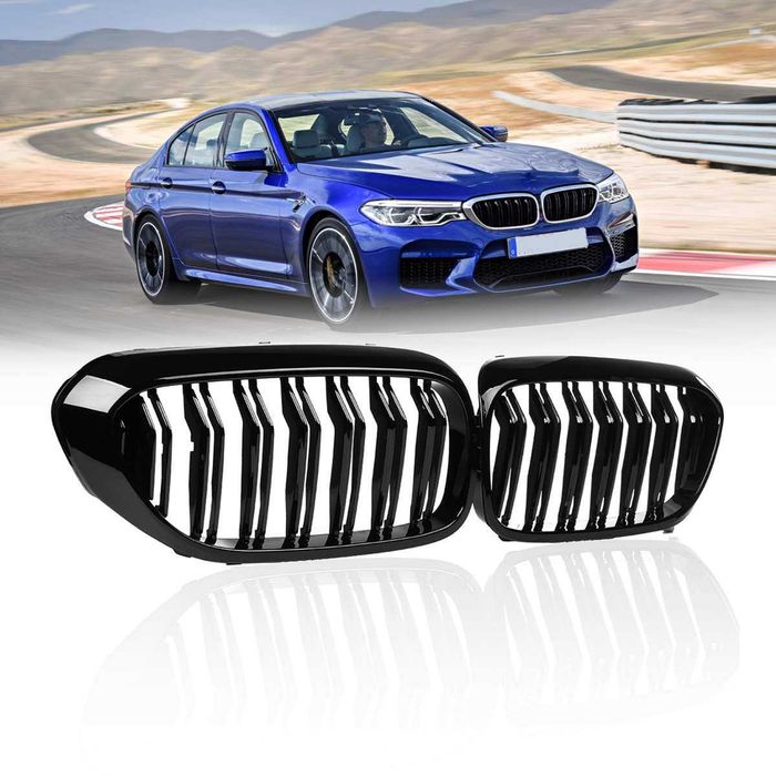 Grile Nari Duble M BMW Seria 5 G30 G31 G38 Negru Lucios, Grila Dubla