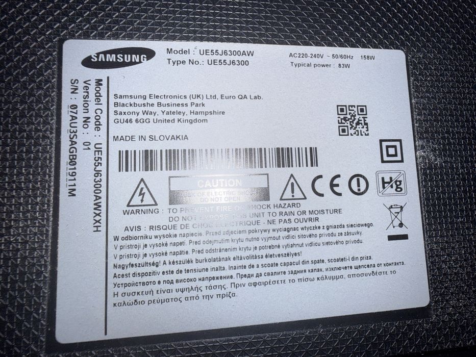 Televizor LED Curbat Smart Samsung, 138 cm, 55J6300, Full HD, Clasa A+