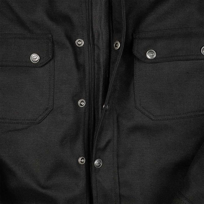 Camasa moto geaca moto cu protectii nivel 2 si rating AA Black Forge