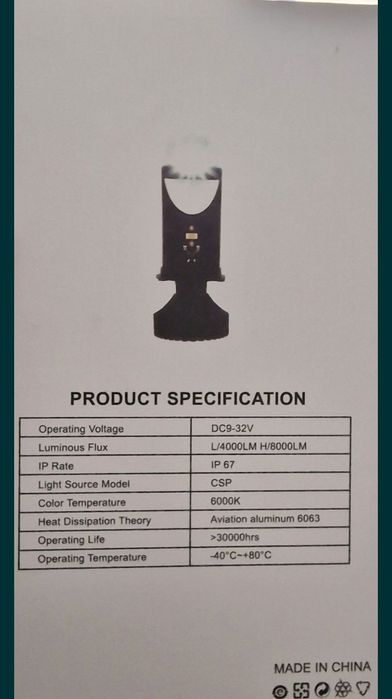 Set becuri led H4 cu lupa