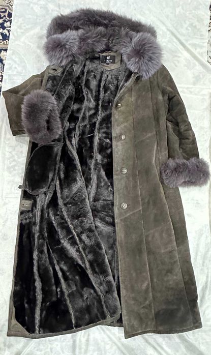 шуба из натурального замша