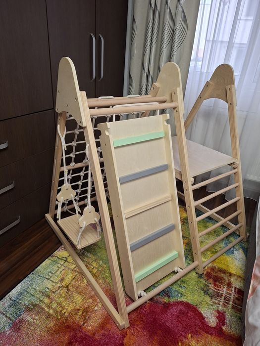 Loc de joaca 5in1 XL Mamabrun din lemn