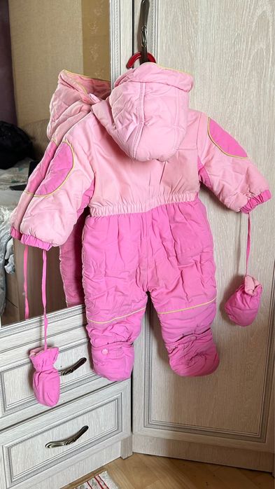 Комбинезон куртка детская для девочки 0-9 мес