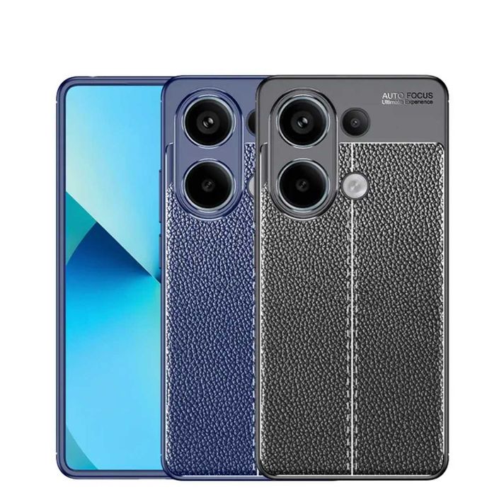 Husa Premium Antisoc model tip Piele pt Xiaomi Redmi Note 13 4G / 5G