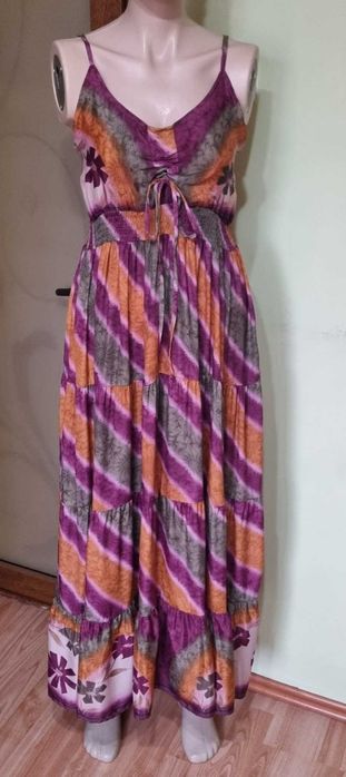Rochie midi/maxi, cu bretele reglabile, bumbac satinat 100%, marimea S/M