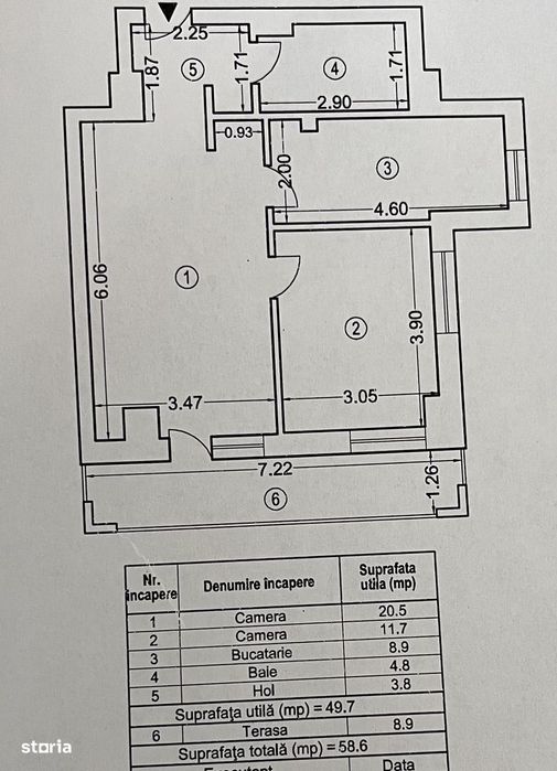 Apartament 2 camere de vânzare