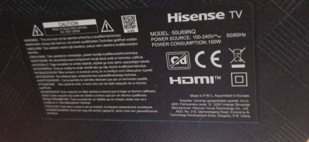 Tv Hisense 50 inci fulhad 4k