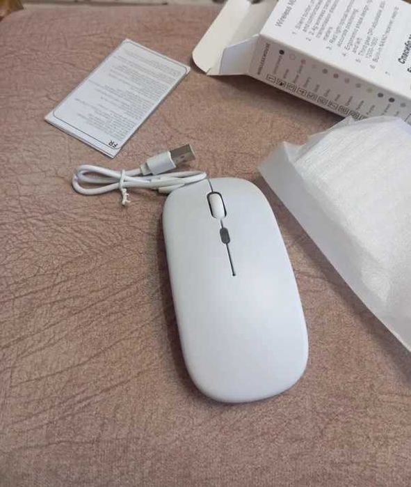 Безжична мишка, Bluetooth 5.0 и 2.4G двоен режим,1600 dpi,Акумулаторна