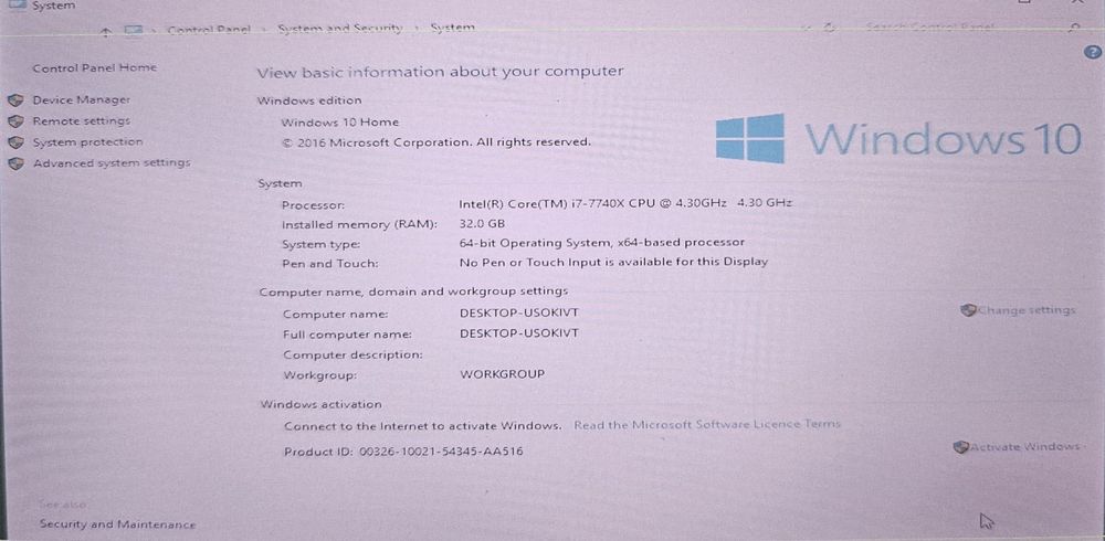 Vând PC Gaming cu procesor Intel Core i7 7440x, 4,3 GHz