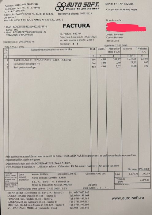 Anvelope vara Taurus - 701 XL SUV 215/65R16 - 102H