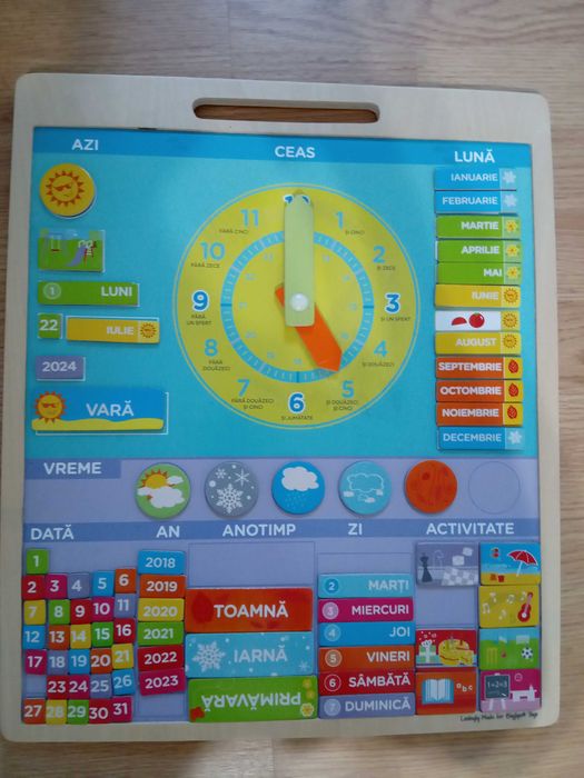 Calendar magnetic pentru copii - Educlass in limba romana