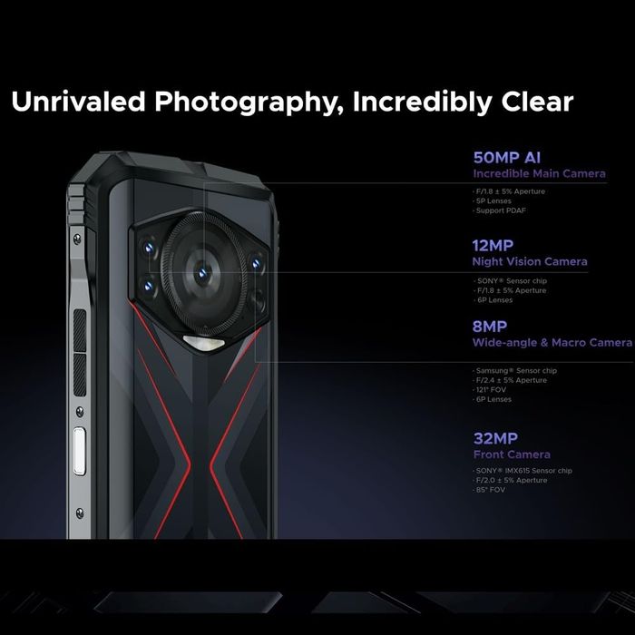 Telefon Mobil Rezistent Doogee S118, RAM 20GB+512GB. Octa Core, FHD