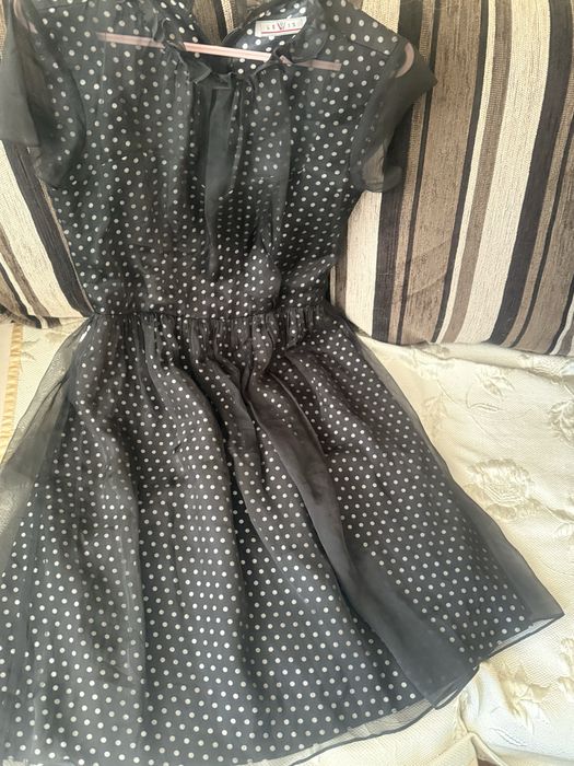 Коприна и сатен - уникална рокля М размер