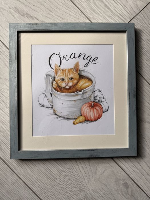 Картина «котик» в раме