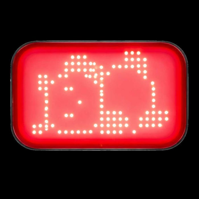 Задна SMART EMOJI LED стоп светлина за велосипед IGPSPORT ET6, USB-C, IPX7, Bluetooth