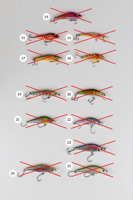 Colectie voblere si rotative pastrav