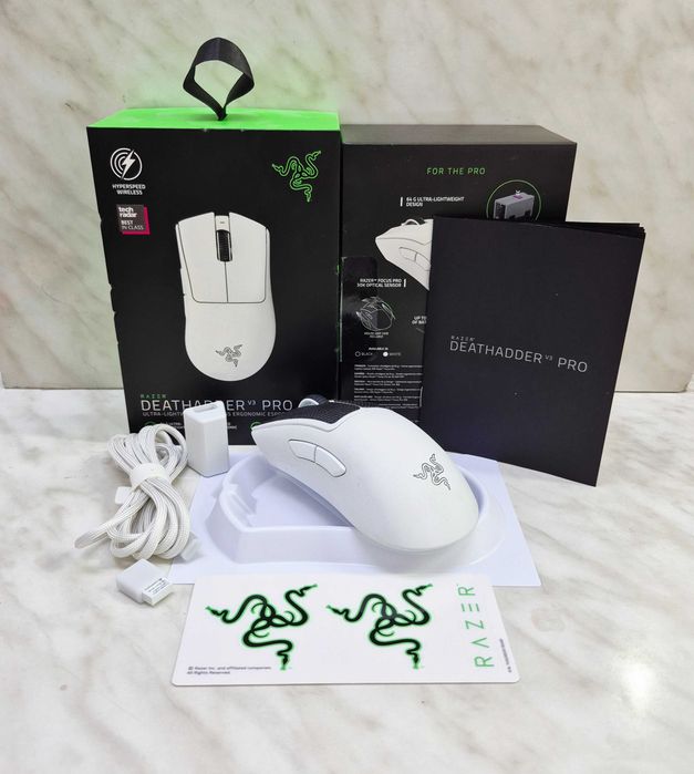 Mouse gaming Razer DeathAdder V3 Pro Alb Zeus Amanet Militari 36709