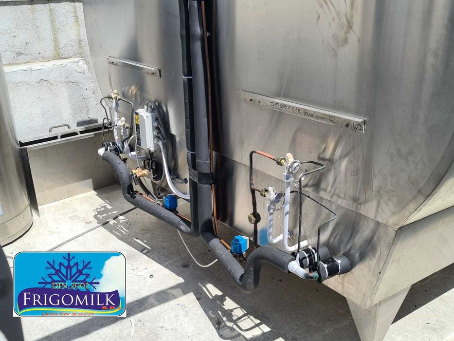 Tanc racire lapte 7500 litri Alfa-Laval cu spalare automata - Montaj