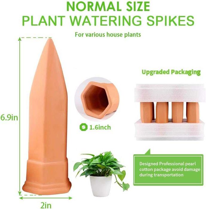 Set 4 Auto-Picuratoare ceramice pentru ghivece
