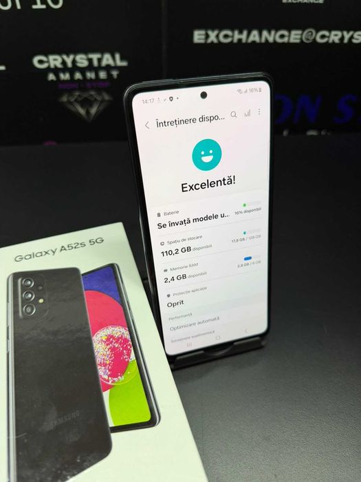 Samsung Galaxy A52s 5G Awesome Black, 6GB RAM, Stocare 128GB