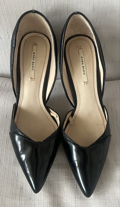 Papuci cu toc Zara Basic marimea 36