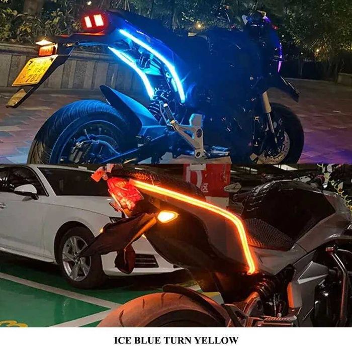 Лед светлини за мотор дневни светлини Led лента бягаща задни drl ленти