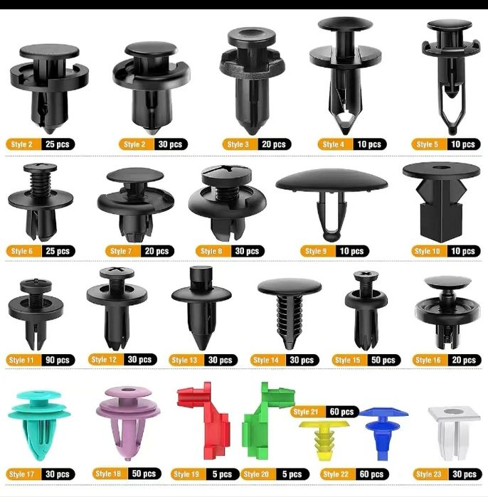 Продам набор клипс 700 штук