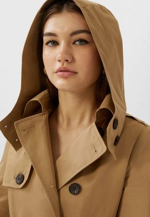 Укороченный тренч stradivarius