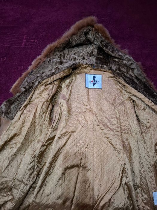 Пальто из натуральной кожи