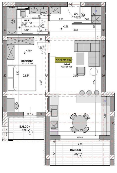 Apartament finisat la cheie - 2 camere, 52 mp - Sibiu