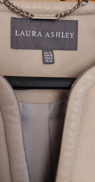 Манто Laura Ashley от вълна, кашмир и кожа/ размер М