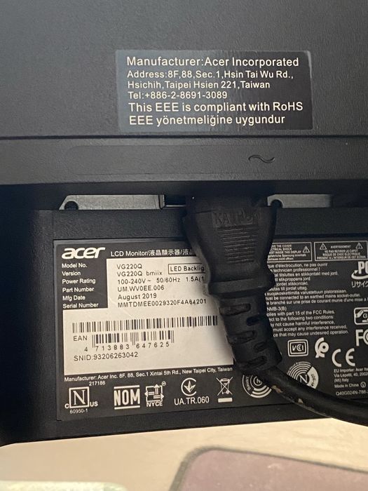 Монитор acer 75 грц