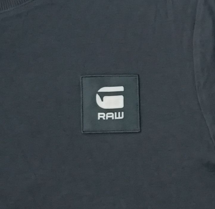 G-STAR RAW Box Logo Pocket оригинално горнище L памучна черна блуза