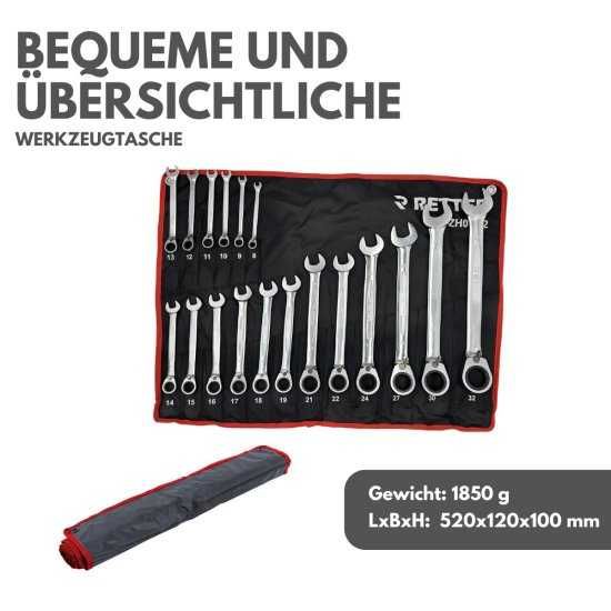 Set chei cu clichet 8-32 mm, 18 buc