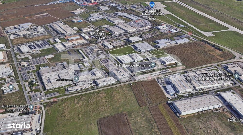 Teren intravilan 2 ha deschidere drum zona Industriala Vest Sibiu