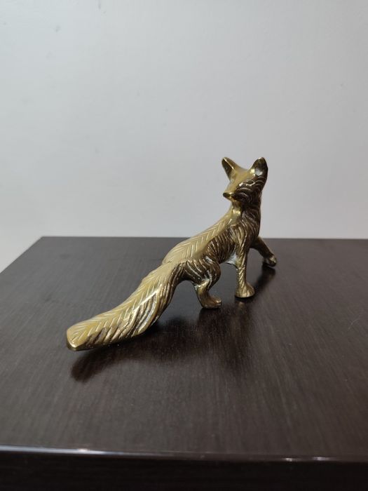 Статуетка на лисица. Бронз.