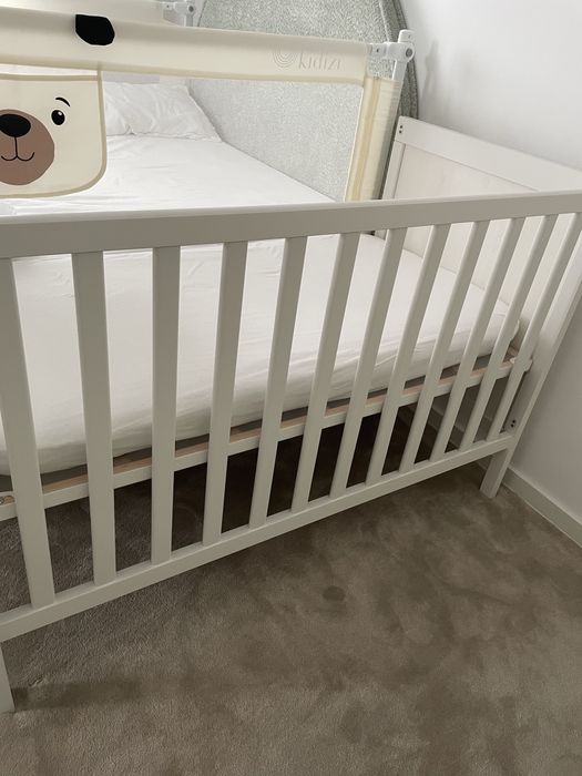 Patut alb bebe 60/120 si saltea