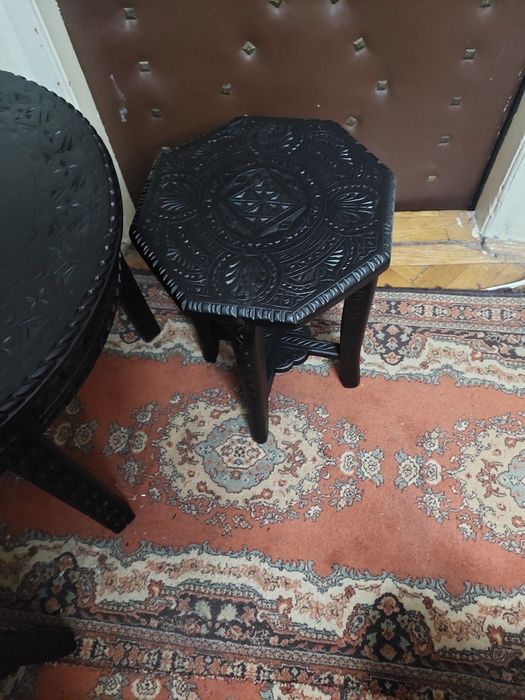 Masa si scaune stil Brincovenesc  din stejar reconditionate