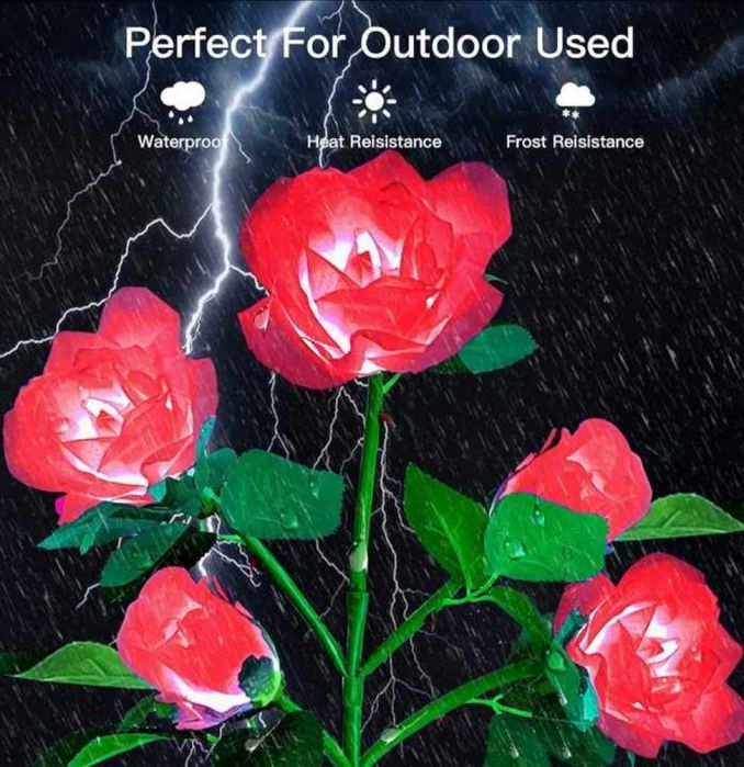 Соларна лампа Роза Водоустойчива