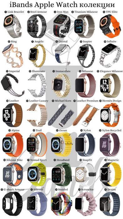 Stainless steel каишки с кристали за Apple Watch ULTRA/SE/11/10/9/8/7
