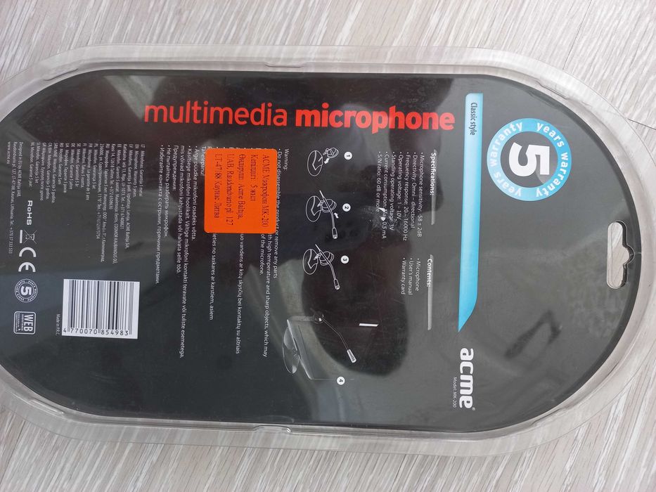 Микрофон ACME MK-200, 6шт Торг.