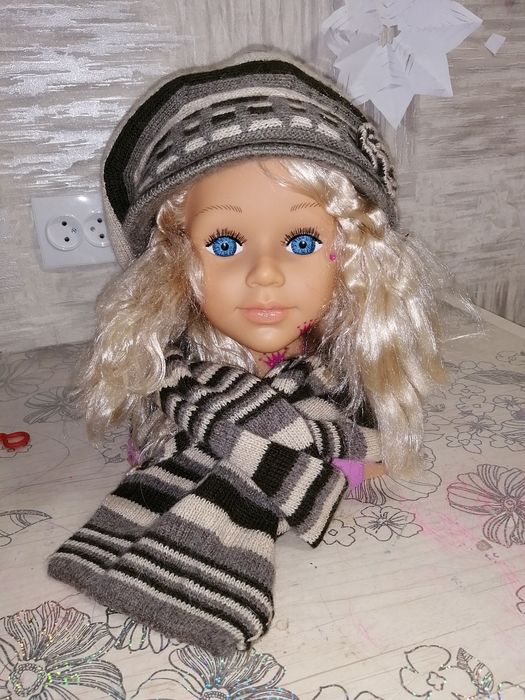 Шапка с шарфом в комплекте  56-58рр