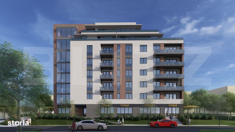 Apartament cu 2 camere, 56 mp, bloc nou - zona Andrei Muresanu