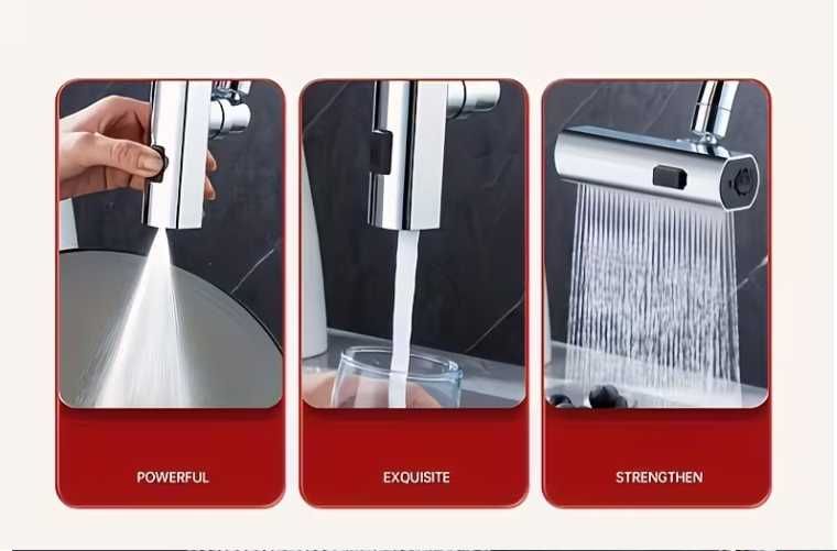 Накрайник за кухненски смесител с три режима на работа