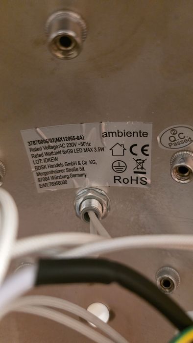 Плафониера с сребърен цвят