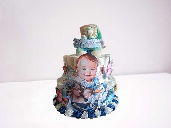 Торта от памперси за момченце