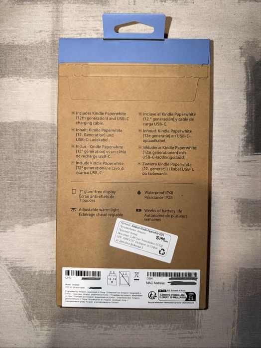 Kindle paperwhite, Gen12, 16GB